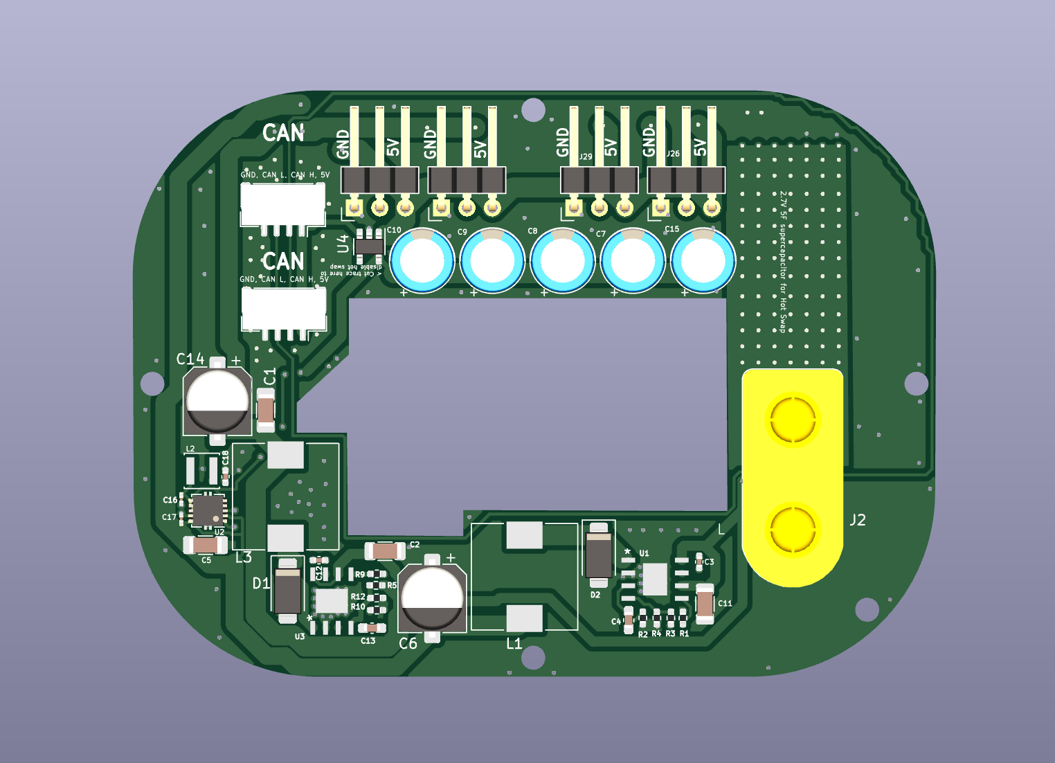 3x2x2 Battery Dock & Interface PCB