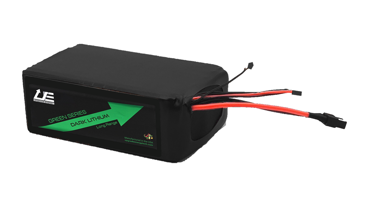 GREEN V2 6S2P 23.68Ah Amprius SA03 battery pack, front and right side with leads