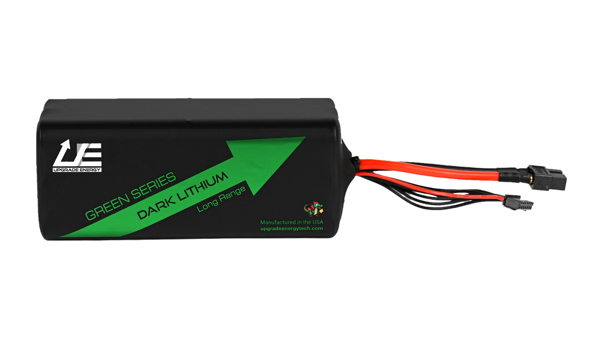 GREEN V2 6S3P 12Ah AMPRIUS SA10 battery pack with matte black wrap
