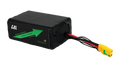 GREEN V2 6S5P 20Ah AMPRIUS SA10 with current GREEN SERIES white UE logo and green arrow label