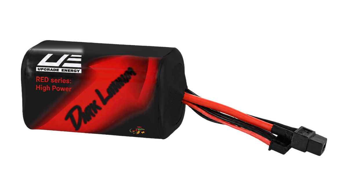 RED V4 4S1P 5Ah — High Power battery, original proportions, transparent background