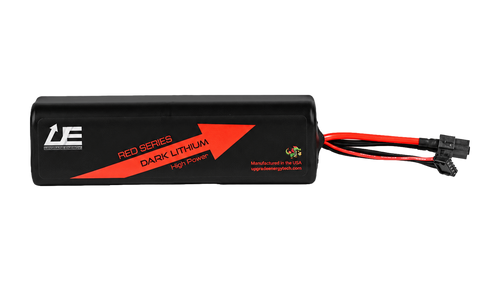RED V4 4S2P 10Ah — High Power battery, black JST-XH balance connector, leads facing right