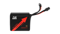 RED V4 6S1P 5Ah — High Power battery, black JST-XH balance connector, leads facing right